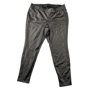 Torrid Leggings 3 3X 22-24 Plus Black Faux Leather High Waist Stretch 27" Inseam